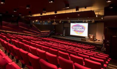 interior of lecture theatre at the Museum of London
