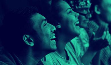 Group of people laughing