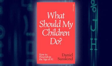 Image of the book cover on backdrop of computer code