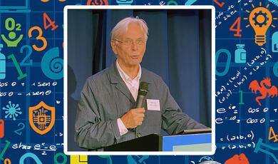 Professor and Provost Martin Elliott addresses guests