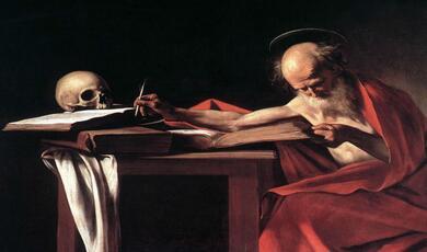 Saint Jerome Writing, a painting by Caravaggio