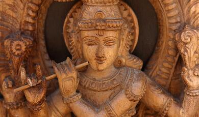 Statue of Hindu God Krishna