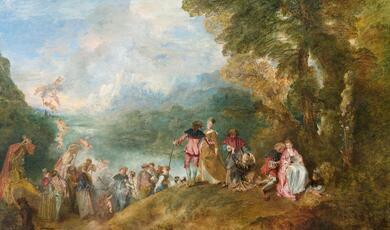 The Embarkation for Cythera, painting by Jean-Antoine Watteau