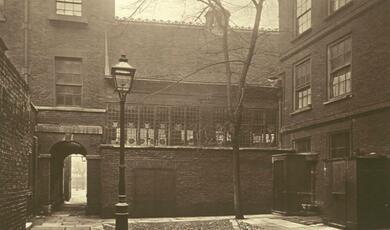 a photograph of Barnard's Inn Hall, London (1878-1879)