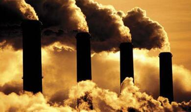 facotry schimneys spewing smoke