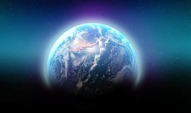 an image of a glowing Earth taken from space