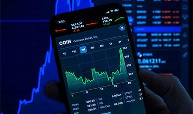 a person looking at the share price of a stock on their smartphone