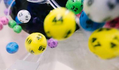 lottery balls in motion