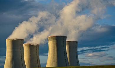 photograph of a nuclear power station