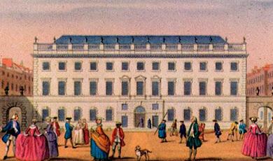 a painting of St Bartholomew’s Hospital in London