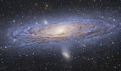 swirling galaxy in space