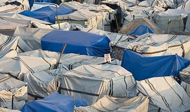 A collection of make shift tents