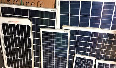 a collection of different sized solar panels
