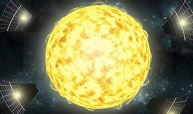an artists impression of KIC 8462852 or Tabby's star