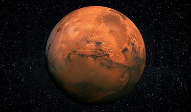 Image of Mars viewed from space