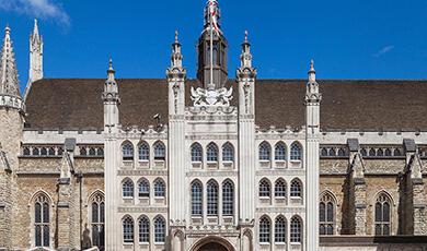 The exterior of Guildhall in London