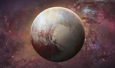 A detailed image of the dwarf planet Pluto