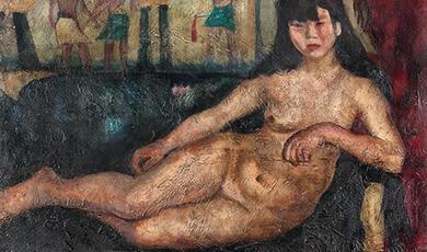 Painting of nude Chinese woman