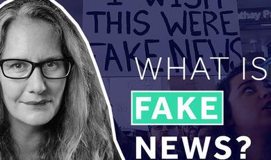 a black and white image of Victoria Baines alongside text