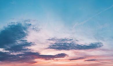 Clouds in sunset sky