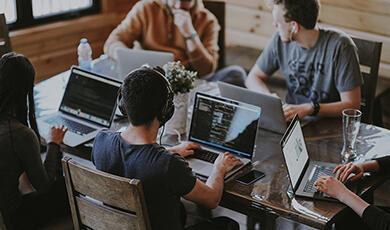 People having meeting