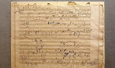 Beethoven handwritten sheet music