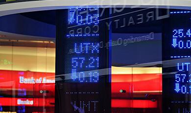 Stock market screen