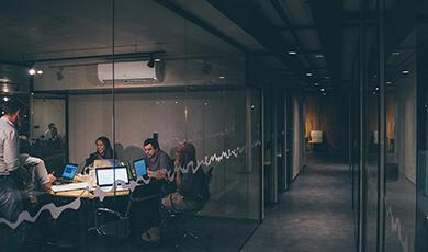 People in meeting room