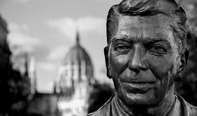 Ronald Reagan Statue close up