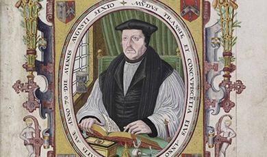Drawing of Archbishop Matthew Parker