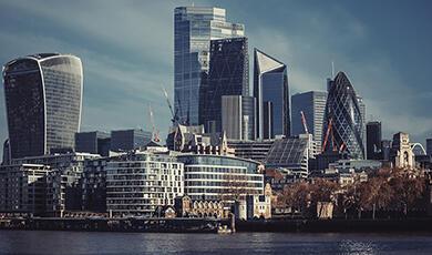 City of London skyline from the south bank