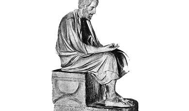 Statue of Posidonius sitting