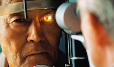 man having an eye test