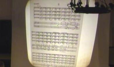 Slide showing musical score