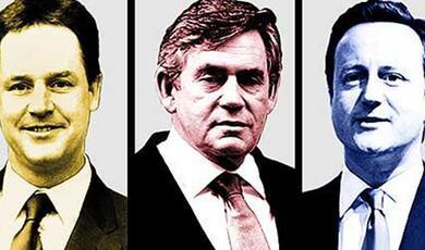 Image of David Cameron, Nick Clegg and Gordon Brown