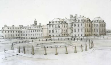 Drawing of Kensington Palace as it might have looked circa 1690