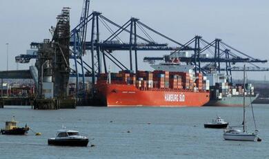 photo of a cargo ship