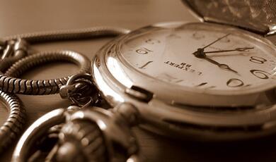 close up of pocket watch
