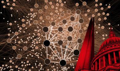 an illustration of a network in brown