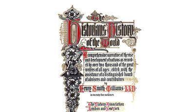 The front page of the book 'Historians History of the World'
